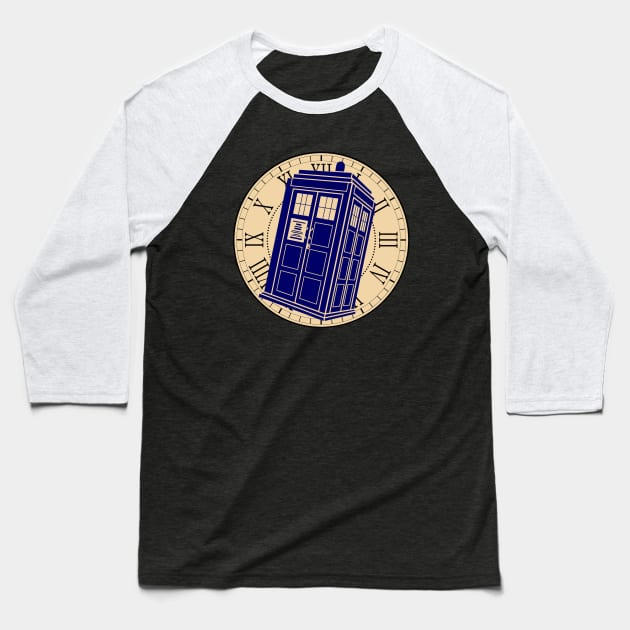 Timey Wimey Call Box Baseball T-Shirt by PopCultureShirts